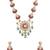 Gold plated multicolor stone necklace set