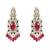 Gold plated pink stone necklace set