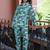 Green printed cotton co-ord set - set of 2