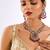 Gold plated pink stone necklace set
