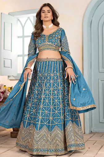 Designer Indian Lehenga Choli Set Bridal Lengha For Women