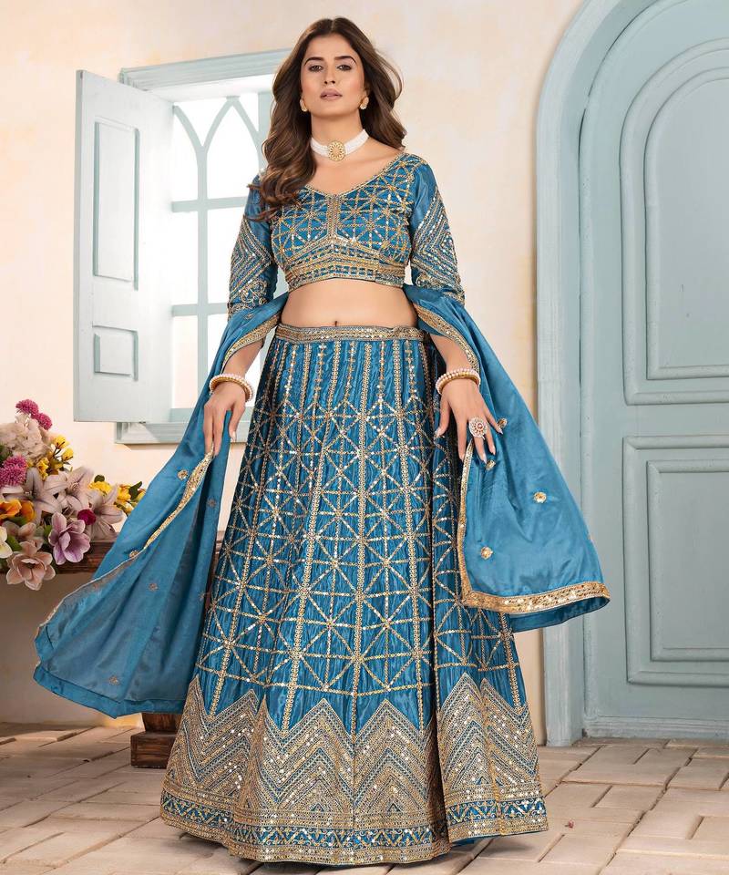 Designer Indian Lehenga Choli Set Bridal Lengha For Women