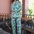 Green printed cotton co-ord set - set of 2