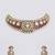 Gold plated pink stone choker necklace set