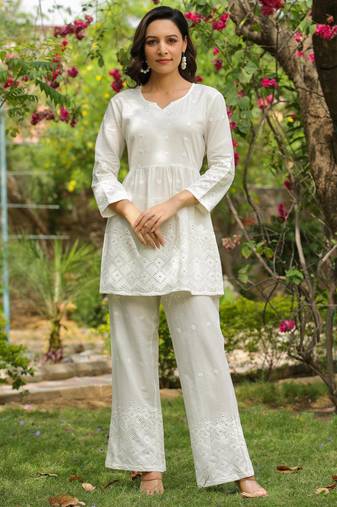 Rangeelo ashley schiffli cotton coord set