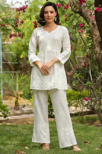 Rangeelo ashley schiffli cotton coord set