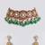 Gold plated multicolor stone choker necklace set