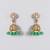 Gold plated multicolor stone choker necklace set