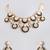 Gold plated green stone necklace set