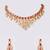 Gold plated red stone necklace set