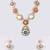 Silver plated multicolor stone necklace set