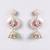 Silver plated multicolor stone necklace set