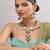 Silver plated multicolor stone necklace set