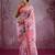 New Designer Printed chinnon silk Saree With Blouse Set For Women's