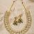 Antique jadau white stone studded necklace set