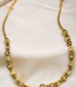 Antique finish golden beads necklace