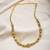Antique finish golden beads necklace