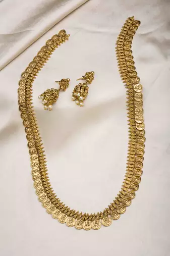 Traditional lakshmi coins long haram