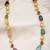 Single layer multi color beads and pearl necklace