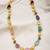 Single layer multi color beads and pearl necklace