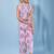 Jaitpuriya women purple and cream pure cotton sleeveless co-orde set