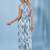 Jaitpuriya women blue and cream pure cotton sleeveless co-orde set