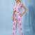 Jaitpuriya women purple and cream pure cotton sleeveless co-orde set