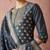 Rajgranth women's sequin work chanderi print straight side slit kurta set
