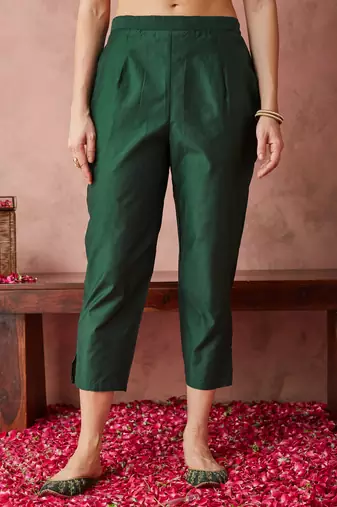 Rajgranth women's cotton chanderi fabric jacquard print kurta set with dupatta