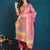 Rajgranth women's cotton chanderi fabric jacquard  kurta set with jacquard print dupatta