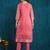 Rajgranth women's cotton chanderi fabric jacquard  kurta set with jacquard print dupatta