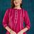 Rajgranth women's roman silk cross-stitch embroidered flared kurti with pants