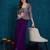 Rajgranth women's elegant purple georgette silk embellished jacket palazzo set