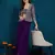 Rajgranth women's elegant purple georgette silk embellished jacket palazzo set