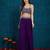 Rajgranth women's elegant purple georgette silk embellished jacket palazzo set