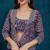 Rajgranth women's elegant purple georgette silk embellished jacket palazzo set
