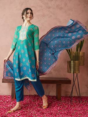 Rajgranth women's exclusive pure silk fabric bandhej print straight kurtaset with dupatta. 3