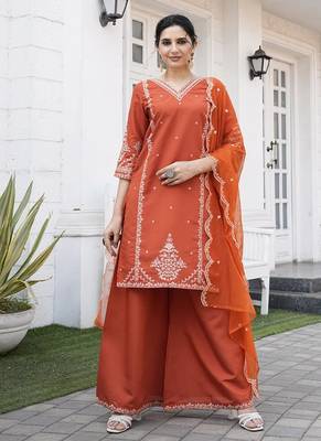 Rajgranth women's roman silk kurti set with organza dupatta     elegant ethnic wear 1