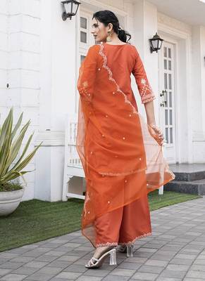 Rajgranth women's roman silk kurti set with organza dupatta     elegant ethnic wear 2