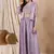 Rajgranth women's lavender embroidered palazzo set with burberry silk koti