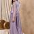 Rajgranth women's lavender embroidered palazzo set with burberry silk koti