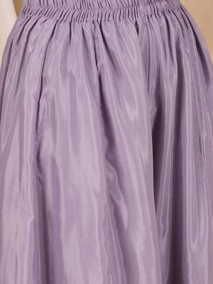 Rajgranth women's lavender embroidered palazzo set with burberry silk koti 5