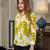 women green and white pure cotton shirt