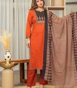 Cotton cambric  straight  printed kurti-pant-dupatta  set