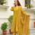 Cotton cambric semi-anarkali printed  kurti-pant-dupatta  set