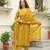 Cotton cambric semi-anarkali printed  kurti-pant-dupatta  set