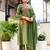 Silly cotton semi-anarkali printed kurti-pant-dupatta  set