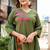 Silly cotton semi-anarkali printed kurti-pant-dupatta  set