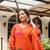 Silly cotton semi-anarkali printed kurti-pant-dupatta  set