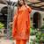 Silly cotton semi-anarkali printed kurti-pant-dupatta  set